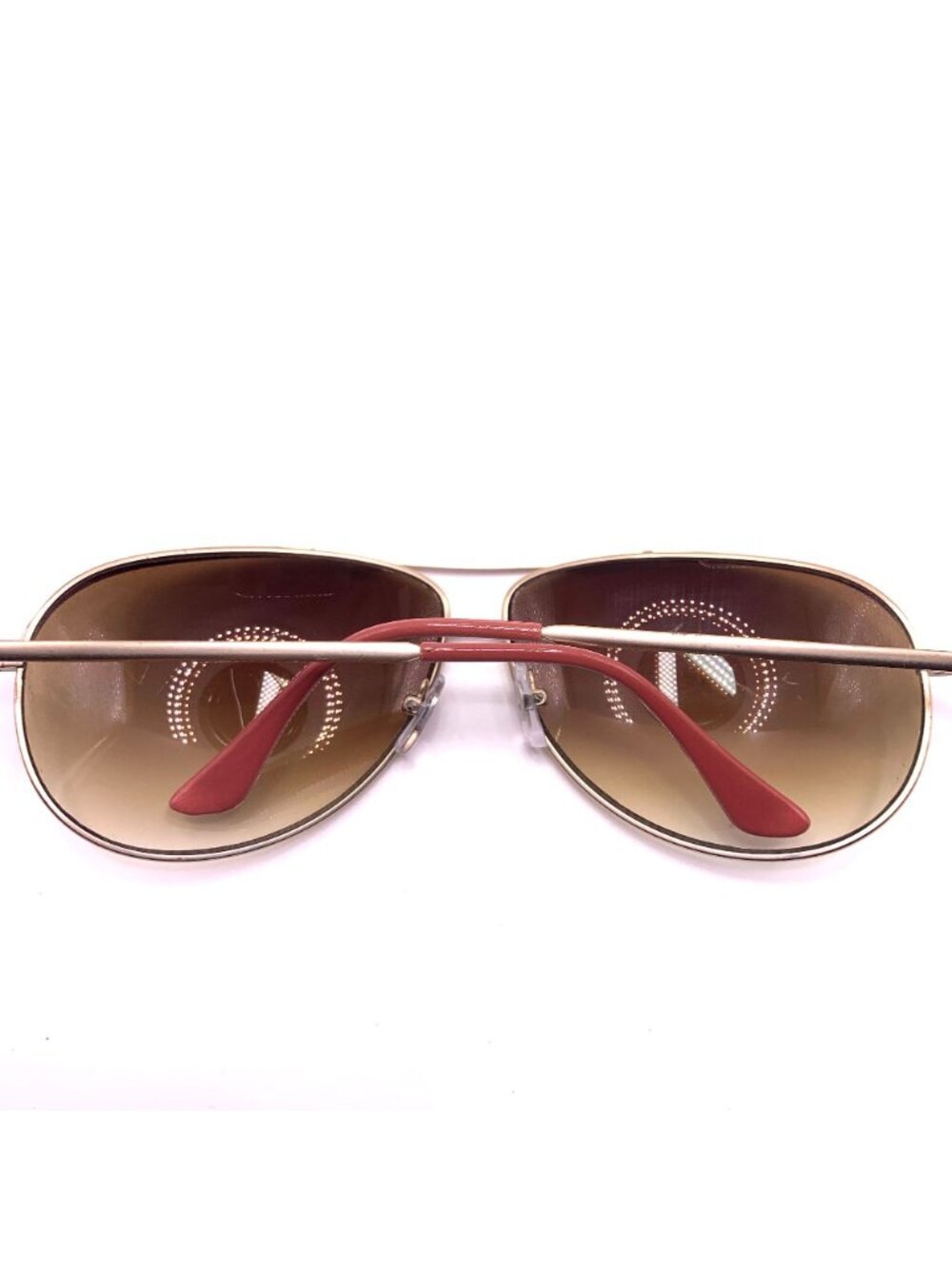 Retro Aviator Sunglasses With Gold Frame & Gradient Brown Lenses For Women - Picture 3 of 8